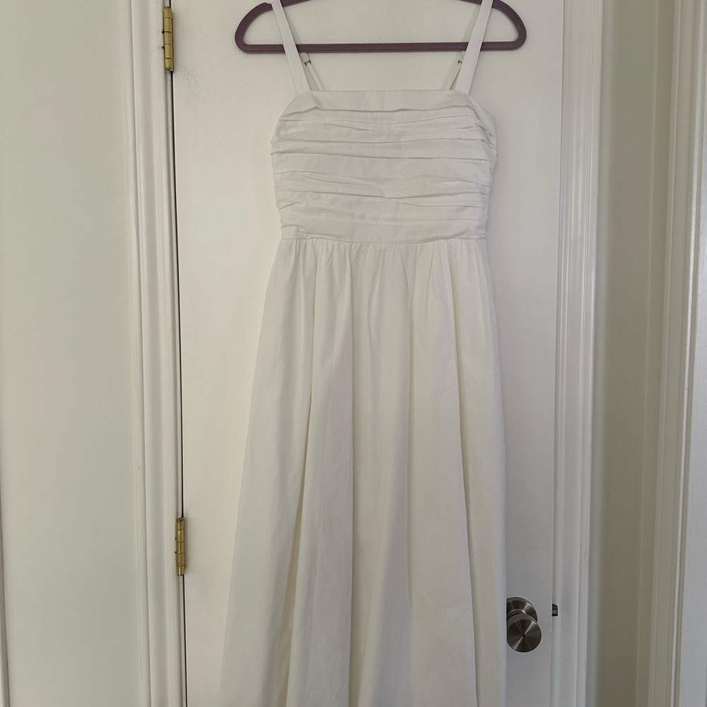 Abercrombie & Fitch White Midi Dress